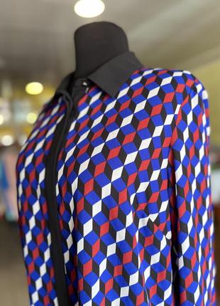 ❄️распродаж❄️яркая рубашка/блуза прямого кроя с геометрическим принтом principles petite2 фото