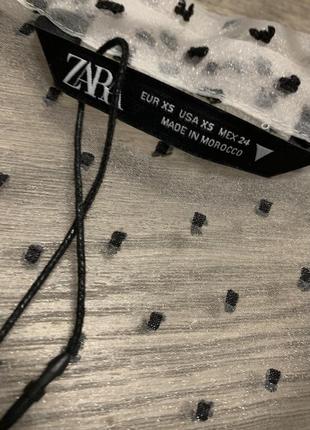 Рубашка/блуза из органзы zara р. xs/34/6-s/36/83 фото