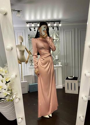 Длинное вечернее платье из шелка армани