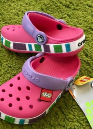 Крокс  малиновые розовые crocs crocband lego  детские1 фото