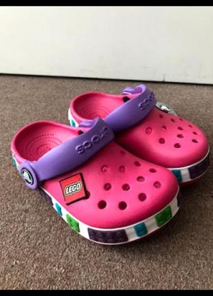 Крокс  малиновые розовые crocs crocband lego  детские2 фото