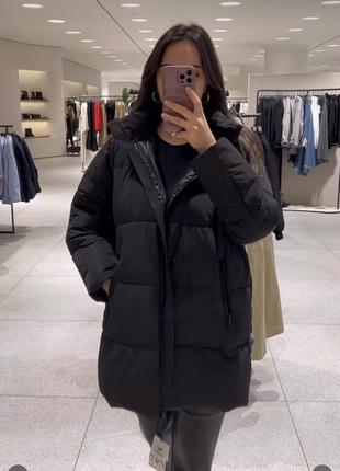 ‼️sale до 23.12‼️ в наявності‼️ пуховик zara, нутуральний пух, куртка до -19 морозу