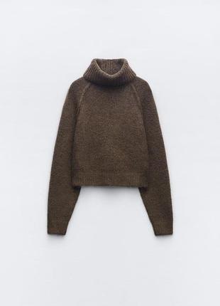 Zara теплый трикотажный свитер&lt;unk&gt; zara свитер