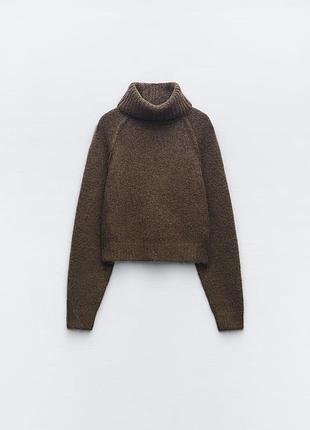Zara теплый трикотажный свитер<unk> zara свитер