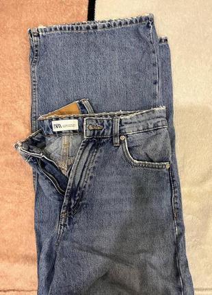 Женские классические джинсы zara синие 36 s xah5 фото