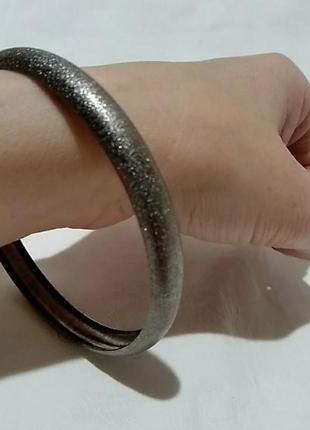 Металический браслет в серебряном цвете2 фото