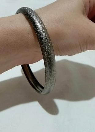 Металический браслет в серебряном цвете3 фото