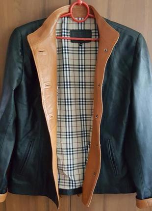 Шикарна,фірмова,шкіряна,класична куртка-піджак2 фото