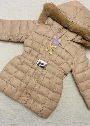 Зимове дитяче пальто для дівчинки 116