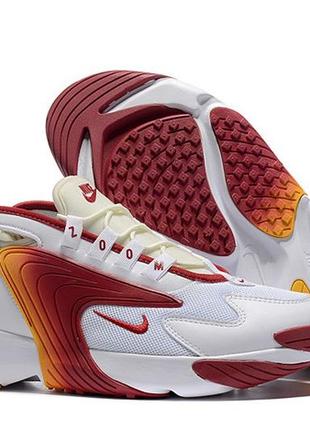 Кроссовки мужские nike zoom 2k красные\белые, (найк, найки, мужская обувь)