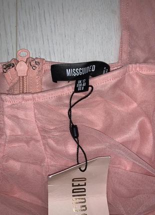 Топ кофта шифоновый розовый новый missguided 12 40 m3 фото