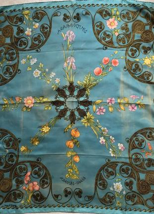 Винтажный шелковый платок hermet arabesques1 фото