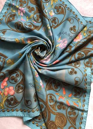 Винтажный шелковый платок hermet arabesques8 фото