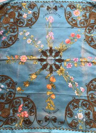 Винтажный шелковый платок hermet arabesques2 фото