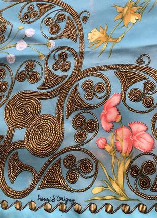 Винтажный шелковый платок hermet arabesques4 фото