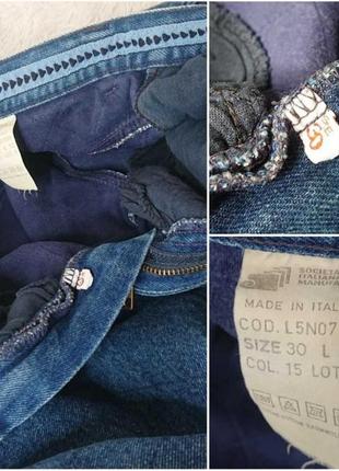 Брендовые винтажные редкие утеплённые джинсы armani jeans италия  оригинал!7 фото