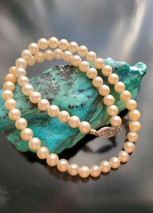 Набор намисто-чокер та сережки, імітація перлів, 50ті