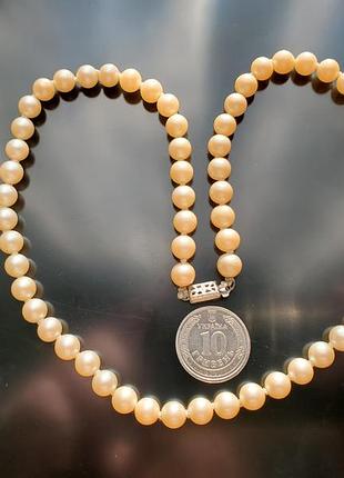 Набор бусы-чокер и серьги, имитация жемчуга, 50ти