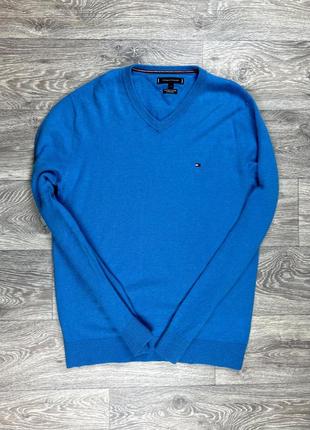 Tommy hilfiger long sleeve кофта свитшот l размер голубая оригинал1 фото