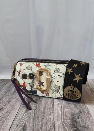 Кожаная сумка marc jacobs snapsot anna sui