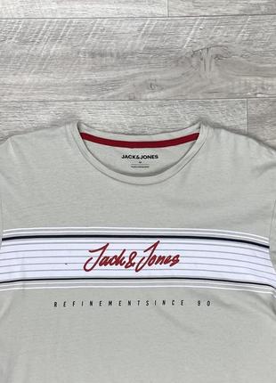 Jack &amp; jones long sleeve кофта м размер бежевая с принтом оригинал3 фото