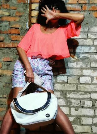 Кроп топ шифон блуза