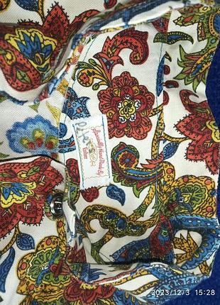 Платье-халат фланель hand made пестрое винтаж 60-е 5