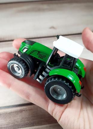 Карманный детский трактор мини, металлопластик (зеленый)1 фото