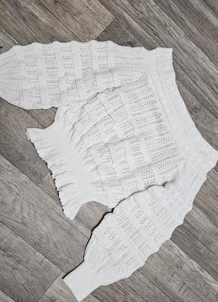 ♥️ белая кофточка с открытыми плечами