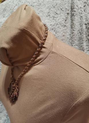 Кольє бісерне з натуральним каменем, срібна застібка, намисто з бісеру з кулоном.8 фото