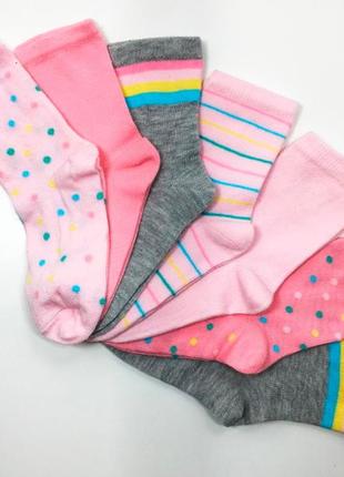 Набір 7 пар шкарпетки дитячі комплект тиждень на дівчинку р.24/26 німеччина2 фото