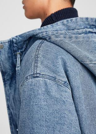 Zara длинная джинсовая парка8 фото