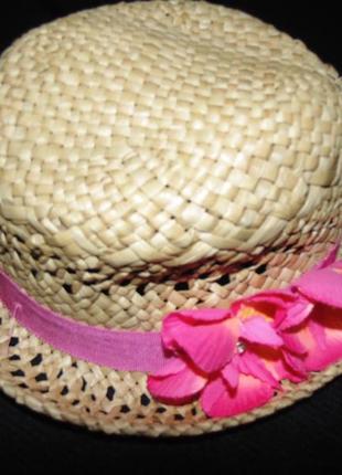 Соломенная шляпа c цветочным декором h&m4 фото