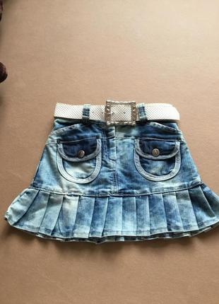 Джинсовая юбка для девочки на рост 122-1282 фото