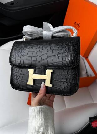 Сумка кожаная в стиле hermes constance