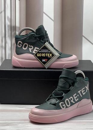 Ecco street gore-tex оригинальные кожаные надежные ботиночки