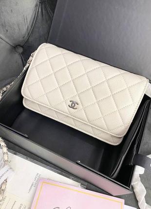 Роскошая кожаная белая сумка