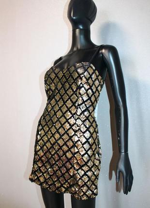 Новий рік 2024! чорна оксамитова міні сукня в золотих паєтках плаття бюстьє в пайетках футляр3 фото