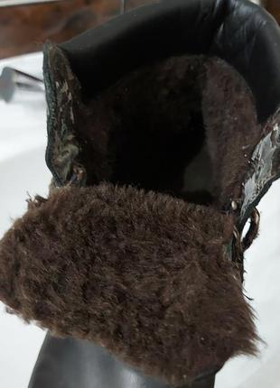 Ботинки зима кожа мех подошва толстая2 фото