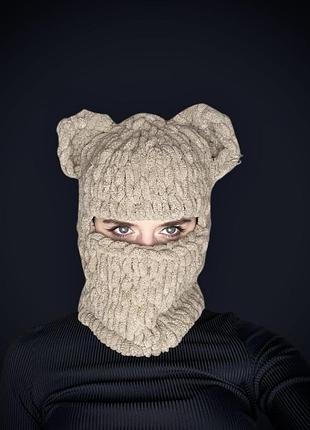 Пуфи балаклава в стиле мишки