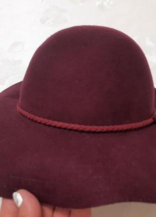 Брендовий вовняний капелюх шляпа з широкими полями4 фото