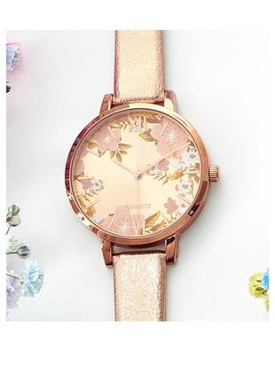 Жіночі годинники з квітковим циферблатом оріфлейм код 37923