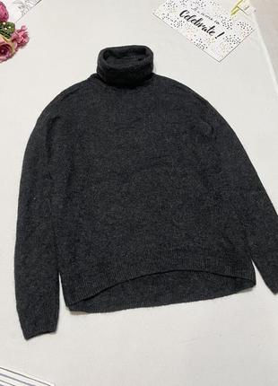 Вязаный обьемный свитер оверсайз из мягкой пряжи с добавлением шерсти.бренд  h&m2 фото