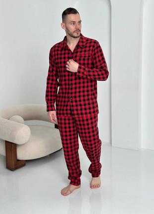 Мужская пижама в клетку . трендовая мужская пижама. новогодняя пижама5 фото