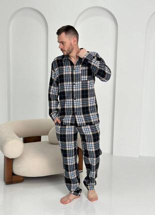 Мужская пижама в клетку . трендовая мужская пижама. новогодняя пижама8 фото