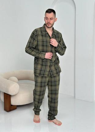 Мужская пижама в клетку . трендовая мужская пижама. новогодняя пижама7 фото