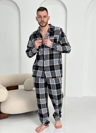 Мужская пижама в клетку . трендовая мужская пижама. новогодняя пижама9 фото