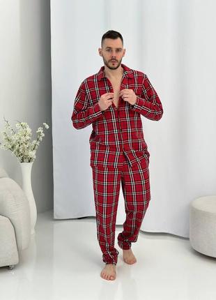 Мужская пижама в клетку . трендовая мужская пижама. новогодняя пижама7 фото