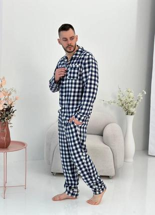 Мужская пижама в клетку . трендовая мужская пижама. новогодняя пижама4 фото