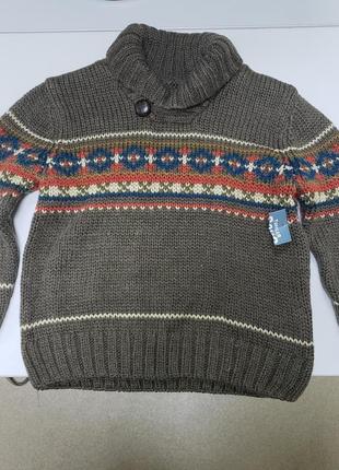 Matalan свитер теплый зимний вязаный мальчику 18-24м 86-92см